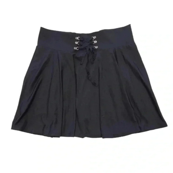 Kojooin Black Gothic Cosplay Punk Skort Skirt  Size 2XL - Picture 10 of 15